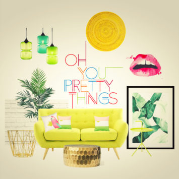 Spring colours lounge mood board picture