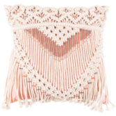 Pink Cushion with Tassels