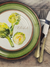 olive-green summer plates